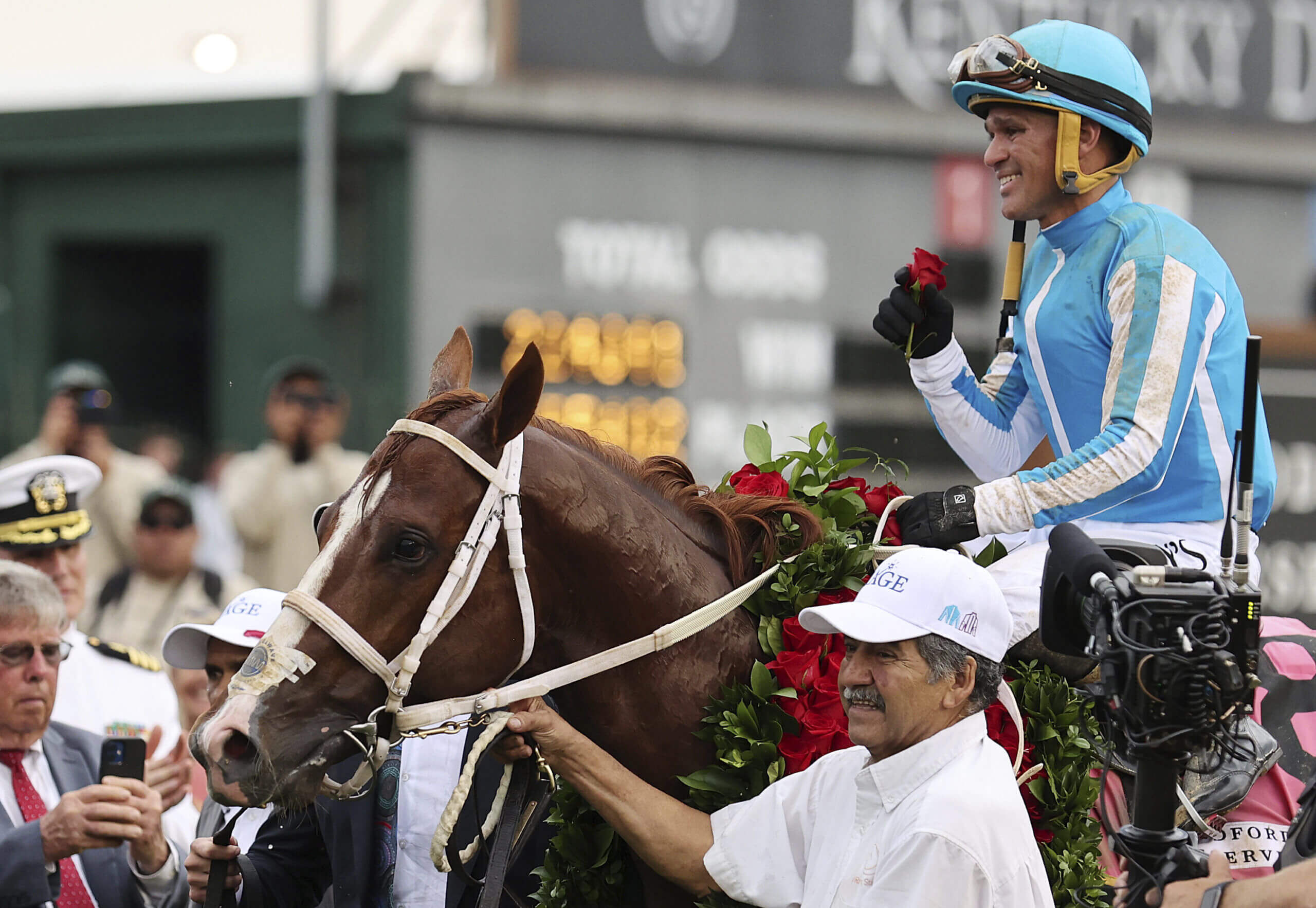 Javier Castellano and his horse Mage, winners of the 149th Kentucky Derby. Pictured for MagnaWavePEMF