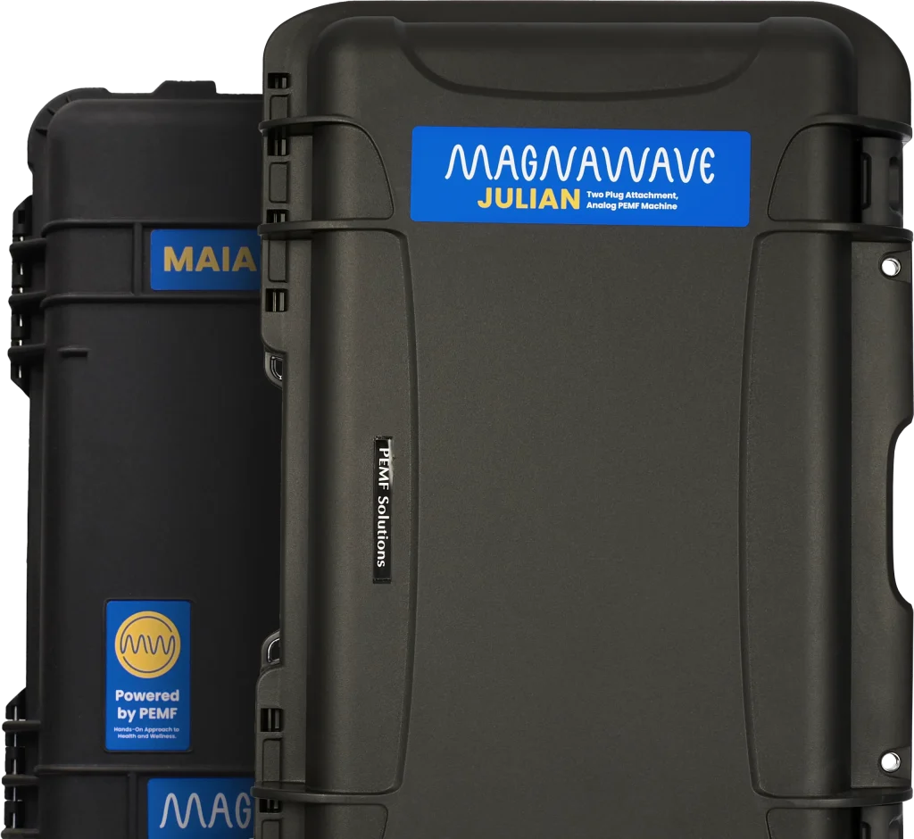 MagnaWavePEMF machines Julian and Maia Pro pictured together